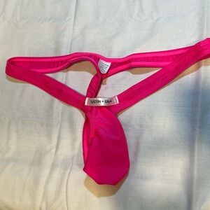 NWOT Pink men Thong ( Nylon / Spandex )